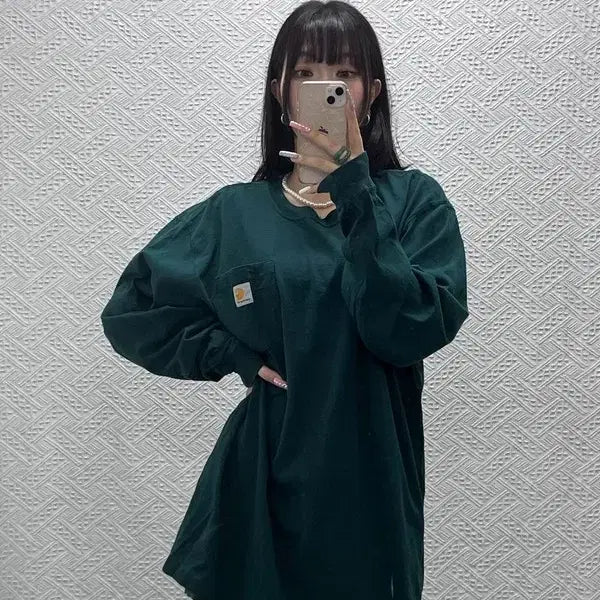 [BUNJANG] Carhartt Vintage Casual Deep Green Box Pocket Long Sleeve XL / 칼하트 빈티지 캐주얼 딥그린 박스포켓 롱슬리브 XL C13400