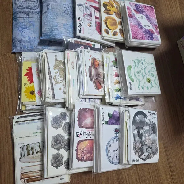 [BUNJANG] Assorted Non-Character Stickers - 1285 pcs / 비인물 인스 처분