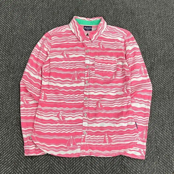 [BUNJANG] Columbia Pink Sailing Shirt V5358 / 콜롬비아 핑크 세일링 셔츠 v5358