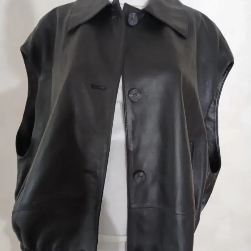 [BUNJANG] Edge Natural Lambskin Leather Loose Jacket / 023 엣지 천연 양가죽 루즈 자켓