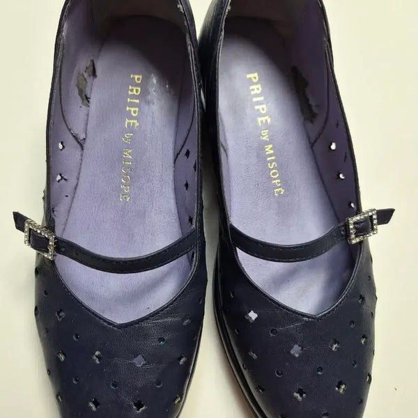 [BUNJANG] Miso-pe Navy Punching Mary Jane Shoes / 미소페 네이비 펀칭 메리제인 슈즈