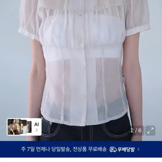 [BUNJANG] Mireco Shirring Sheer Blouse - Rose Beige / 미레코 블라우스 SHIRRING SHEER BLOUSE ROSE BEIGE