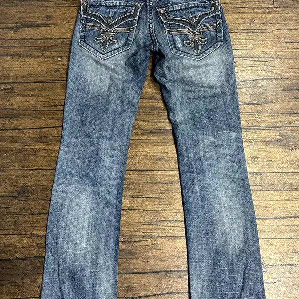 [BUNJANG] Rock Revival Chopper Straight Denim Pants Washed Jeans Size 30 / 락 리바이벌 Chopper Straight 데님 팬츠 워싱 청바지 실측30