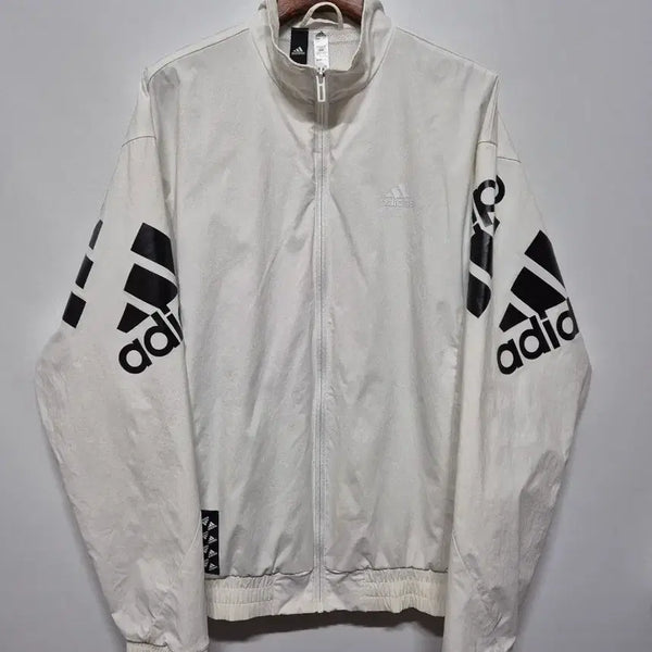 [BUNJANG] Adidas White Black Logo Training Jersey - Size M / 아디다스 져지 화이트 블랙 로고 M