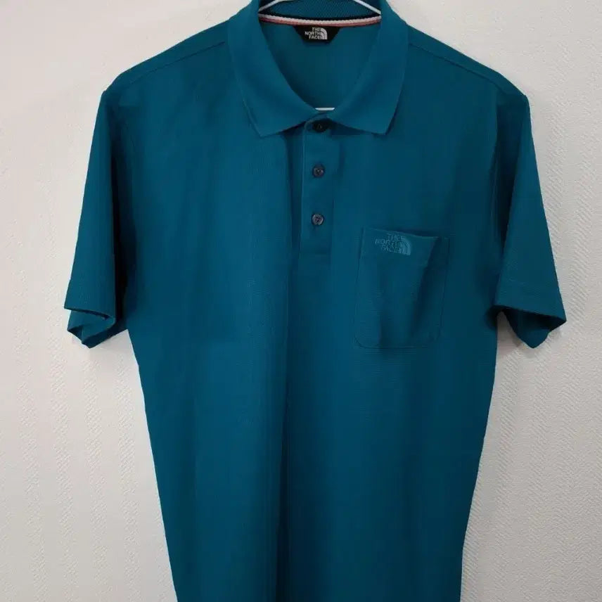 [BUNJANG] The North Face Men's Short Sleeve Polo Shirt Teal / 노스페이스 반팔 카라티 청록색