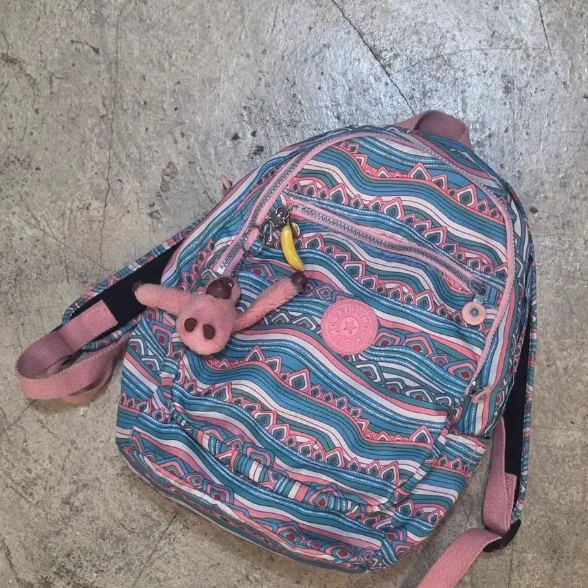 [BUNJANG] Kipling Backpack Multi Pattern / 키플링 백팩 멀티 패턴