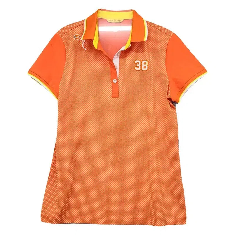 [BUNJANG] Louis Castel Orange Golf Short Sleeve Polo Shirt Size 95 / 루이까스텔 오렌지 골프 반팔 카라티 95