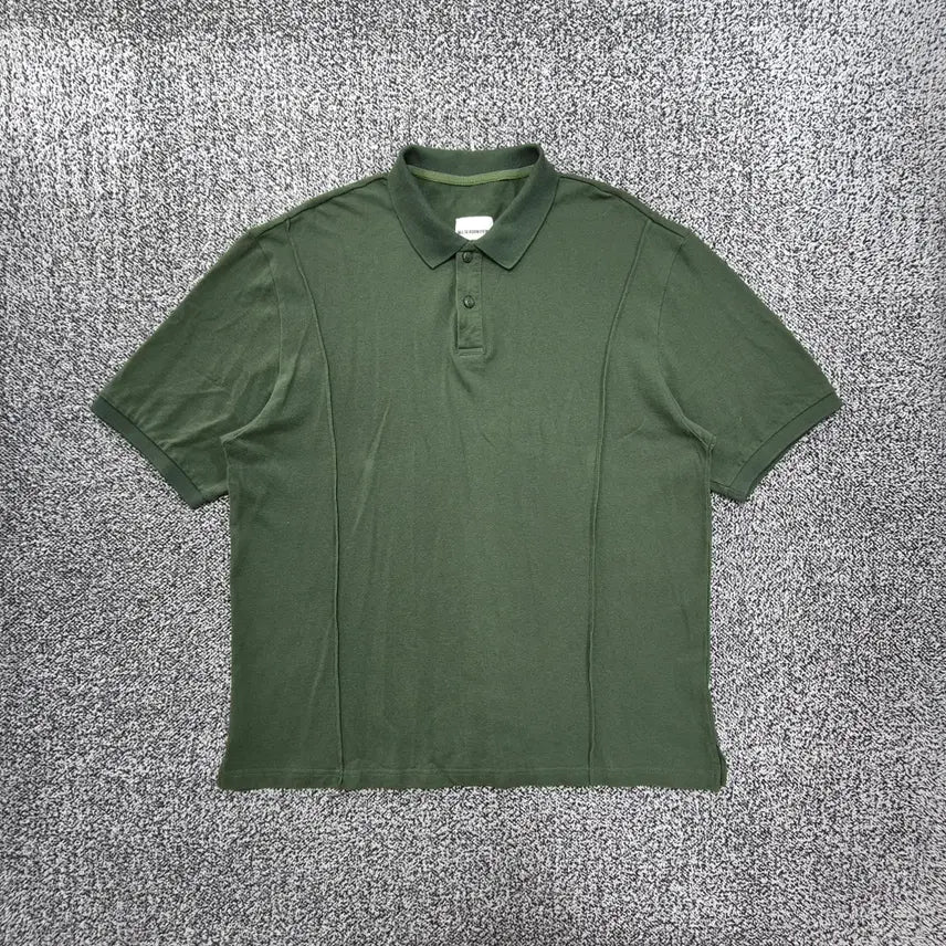 [BUNJANG] Vintage9 Dimitri Black ASI Curved Pin-tuck Short Sleeve T-Shirt / 빈티지9. 디미트리블랙 ASI 커브드 핀턱 카라 반팔 티셔츠