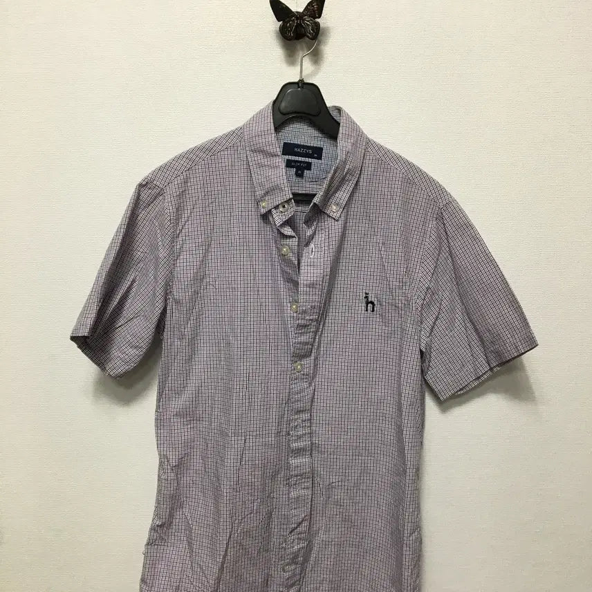 [BUNJANG] Hazzys Men's Short Sleeve Check Shirt / 헤지스 남성 반팔 체크 남방 셔츠
