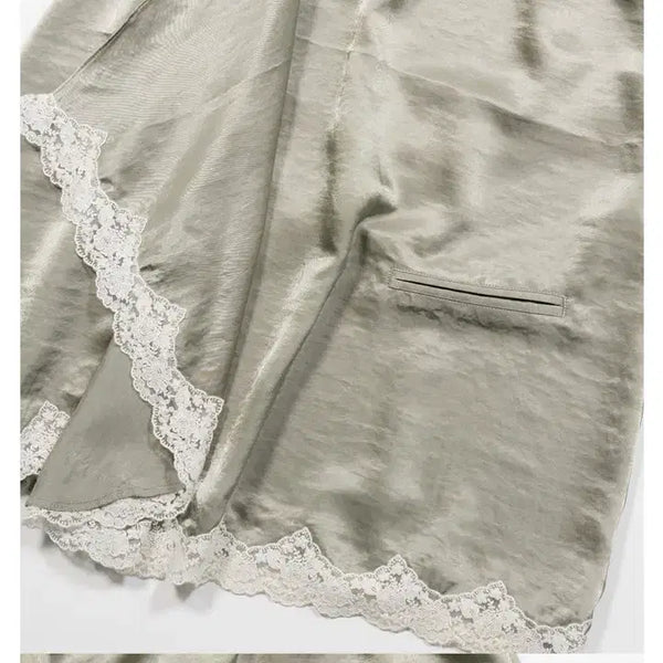[BUNJANG] Saengin Studio Satin Drape Skirt - Khaki / 생긴스튜디오 SATIN DRAPE SKIRT - KHAKI