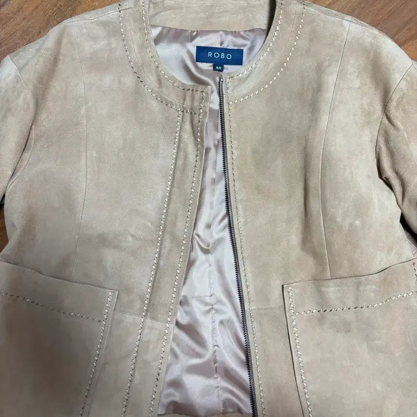 [BUNJANG] ROBO Suede Jacket Beige / ROBO 스웨이드 자켓 베이지