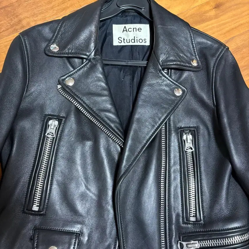 [BUNJANG] Acne Studios Leather Rider Jacket Black / 아크네 스튜디오 가죽 라이더 자켓 블랙