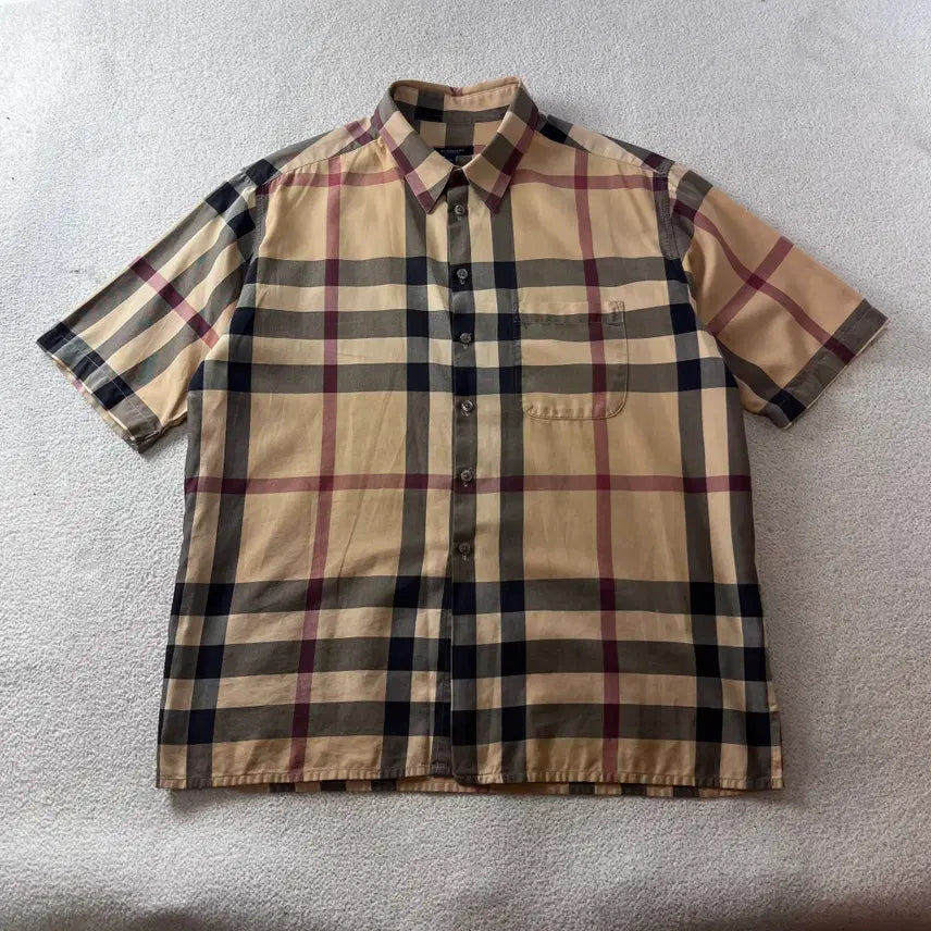 [BUNJANG] Burberry Nova Check Short Sleeve Shirt / 100 버버리 노바체크 반팔 셔츠 #268