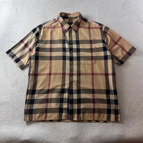 [BUNJANG] Burberry Nova Check Short Sleeve Shirt / 100 버버리 노바체크 반팔 셔츠 #268