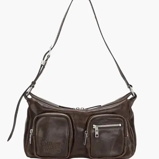 [BUNJANG] Muzigae Mansion Outpocket Hobo Bag Washed Brown / 마지셔우드 아웃포켓 호보 백 워시드 브라운
