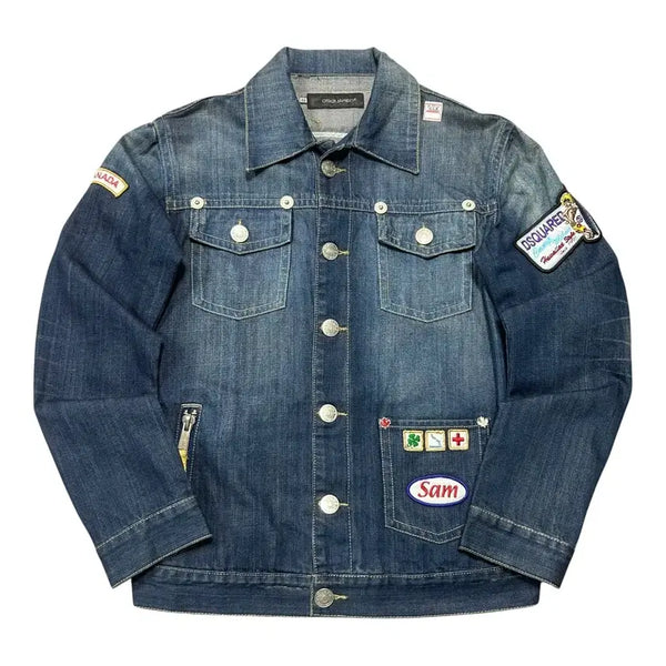 [BUNJANG] DSQUARED2 Archive Patch Denim Trucker Jacket / (바배) 디스퀘어드2 아카이브 와펜 패치 데님 트러커 자켓
