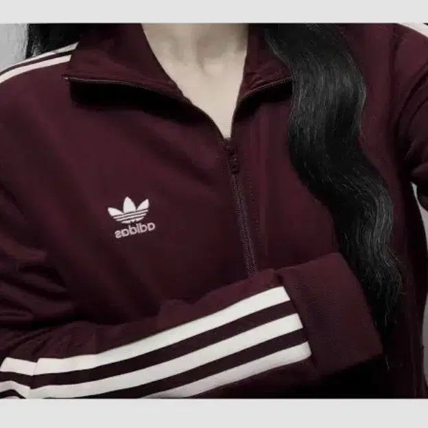 [BUNJANG] Adidas Burgundy Track Top S / 아디다스 트랙탑 버건디 s