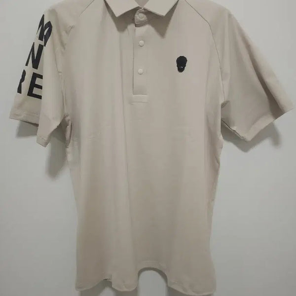 [BUNJANG] Amazing Golf Wear Short Sleeve Polo Shirt Beige / 어메이징  반팔 카라티 베이지 (새상품)