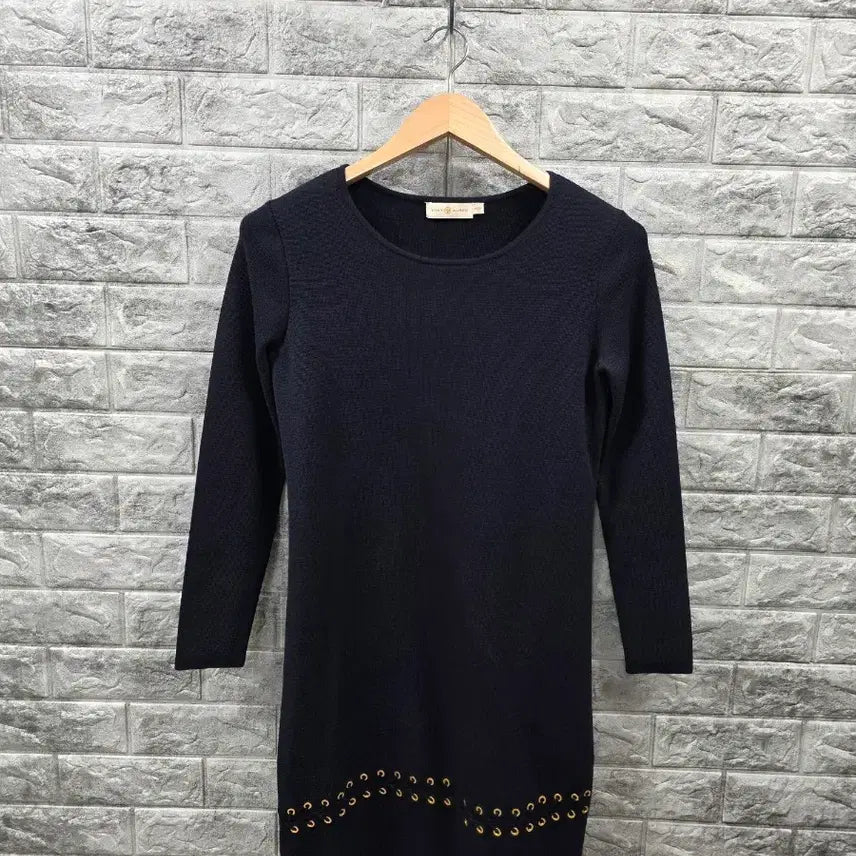 [BUNJANG] Tory Burch Women's Navy Ring Detail Knit Dress Size 66-77 / 토리버치 여성 원피스 니트 네이비 링 장식  사이즈 66-77