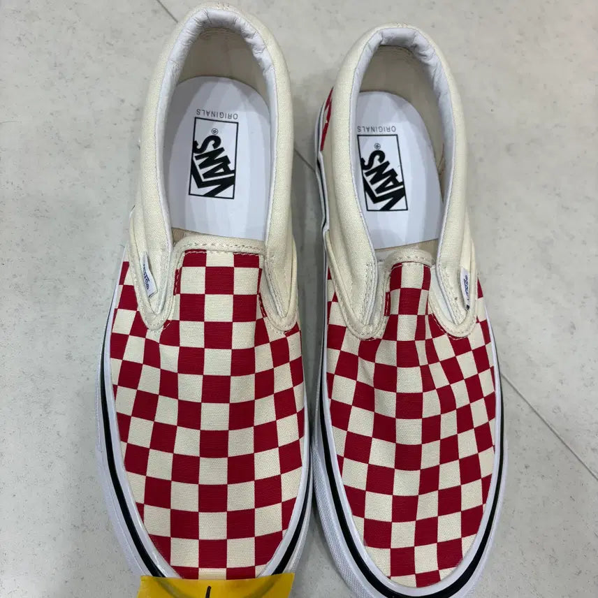 [BUNJANG] Vans Vault OG Classic Slip-On LX Checkerboard Racing Red / 반스 볼트 OG 클래식 슬립온 LX 체커보드 레이싱 레드 280