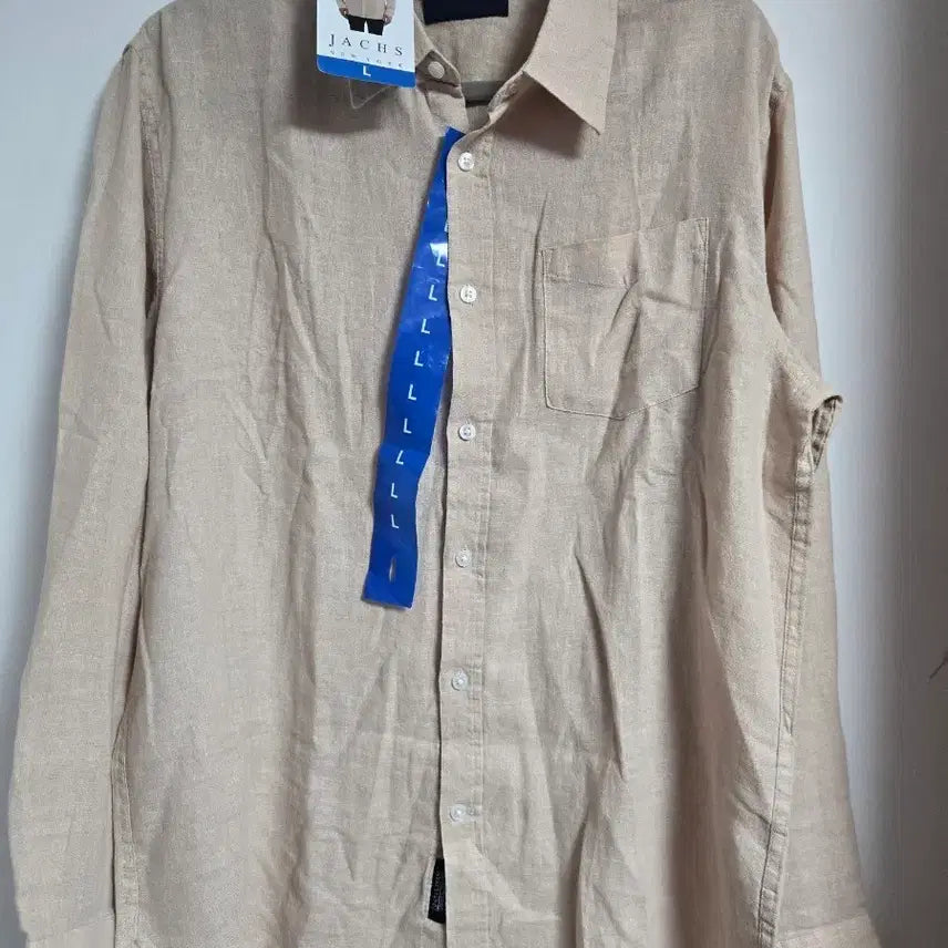 [BUNJANG] JACHS NY Men's Linen Long Sleeve Shirt Beige L / 정품 새상품 JACHS NY 남성 린넨 셔츠 베이지 L