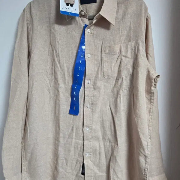 [BUNJANG] JACHS NY Men's Linen Long Sleeve Shirt Beige L / 정품 새상품 JACHS NY 남성 린넨 셔츠 베이지 L