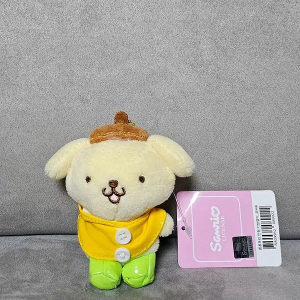 [BUNJANG] Sanrio Pompompurin Raincoat Keyring Plush / 정품 산리오 우비 폼폼푸린 키링인형