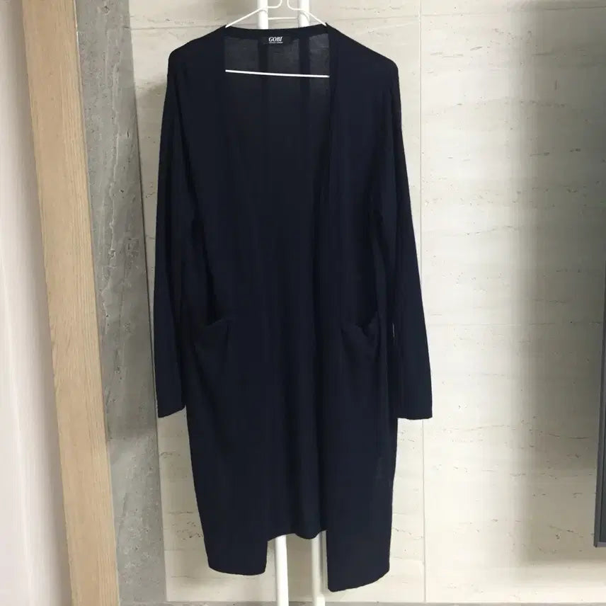 [BUNJANG] GOBI Silk Cashmere Long Cardigan Navy Size 66 / GOBI 고비 실크 캐시미어 롱 가디건 66