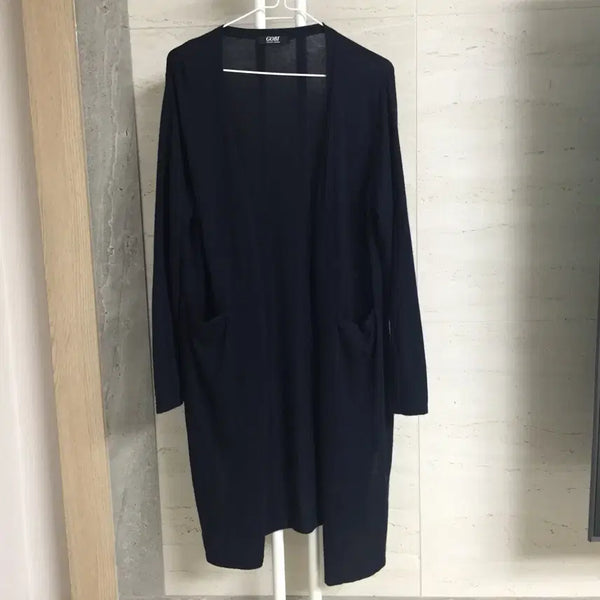 [BUNJANG] GOBI Silk Cashmere Long Cardigan Navy Size 66 / GOBI 고비 실크 캐시미어 롱 가디건 66