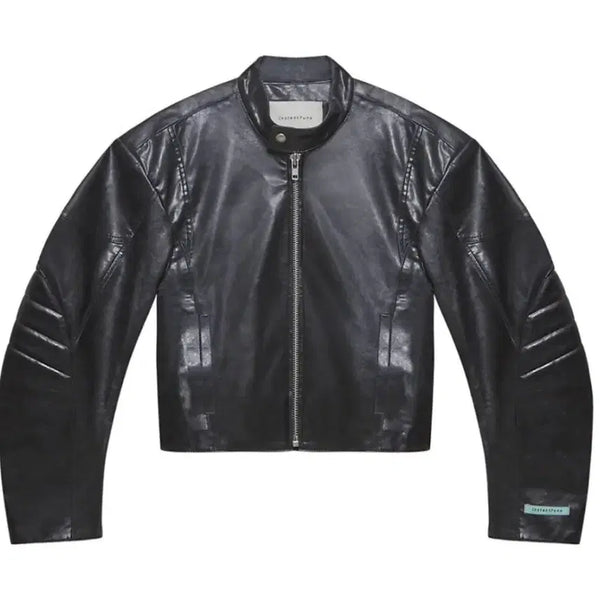 [BUNJANG] INSTANTFUNK Eco Leather Biker Jacket Size 2 / 인스턴트펑크 에코 레더 바이커 자켓 2