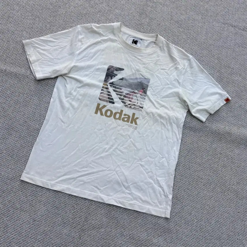[BUNJANG] Kodak Men's Colorama Short Sleeve T-Shirt / L 코닥 남성 컬러라마 반팔 티셔츠 (색바램확인) 0724E