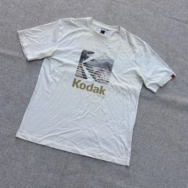 [BUNJANG] Kodak Men's Colorama Short Sleeve T-Shirt / L 코닥 남성 컬러라마 반팔 티셔츠 (색바램확인) 0724E
