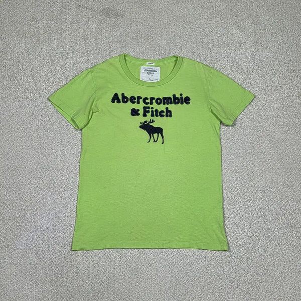 [BUNJANG] Abercrombie Muscle Fit Big Logo Patch Short Sleeve T-Shirt / [아베크롬비] 머슬 핏 빅로고 패치 반팔 티셔츠 | S00566