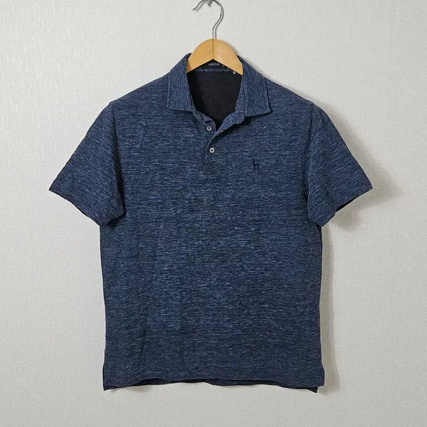 [BUNJANG] Hazzys Linen Knit Polo Shirt Navy Size 95 (Mint Condition) / 헤지스 린넨 니트 폴로 반팔 카라티 피케티 스트래치 네이비 95 (민트급)