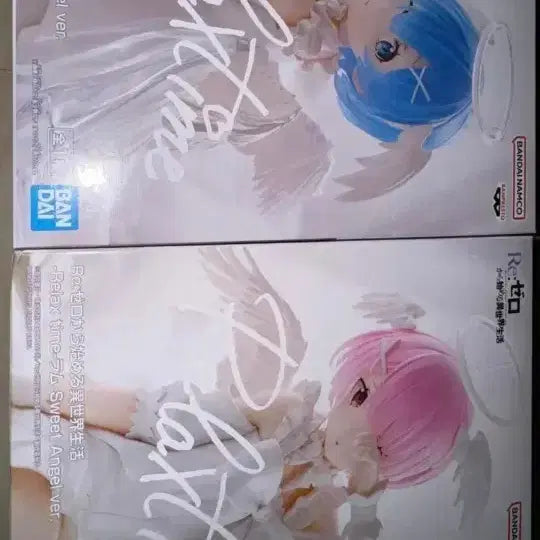 [BUNJANG] Re:Zero Ram Rem Angel Figure Relax Time / 리제로 렘람 엔젤 피규어 릴렉스타임