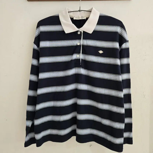 [BUNJANG] Till I Die Stripe Collar T-Shirt / 틸아이다이 스트라이프 카라 티셔츠