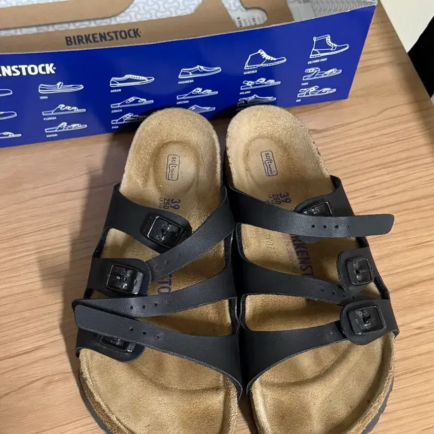 [BUNJANG] Birkenstock Florida Black Regular Sandals (Size 39/250) / 버켄스탁 플로리다 250(39) 레귤러