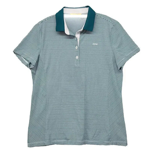 [BUNJANG] Louis Castel Striped Mint Golf Short-Sleeve Polo Shirt / 루이까스텔 스트라이프 민트 골프 반팔 카라티 105