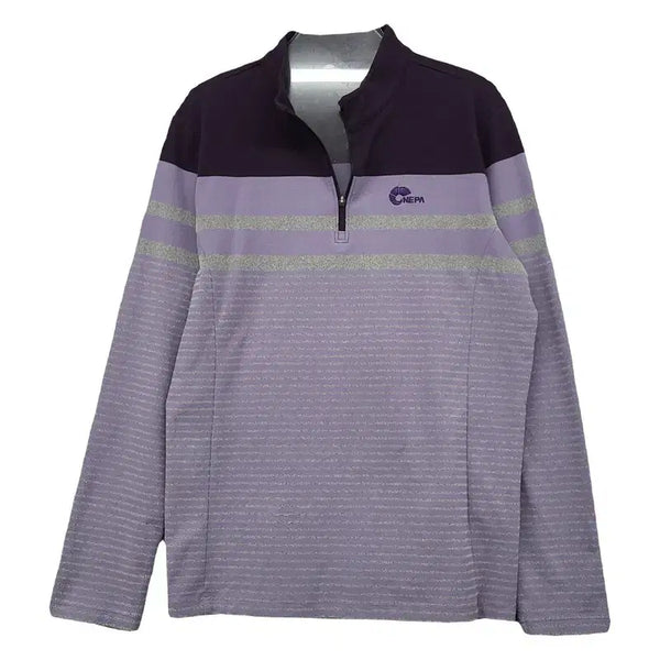 [BUNJANG] Nepa Stripe Light Purple Hiking Long Sleeve T-Shirt Size 95 / 네파 스트라이프 라이트 퍼플 등산 긴팔티 95