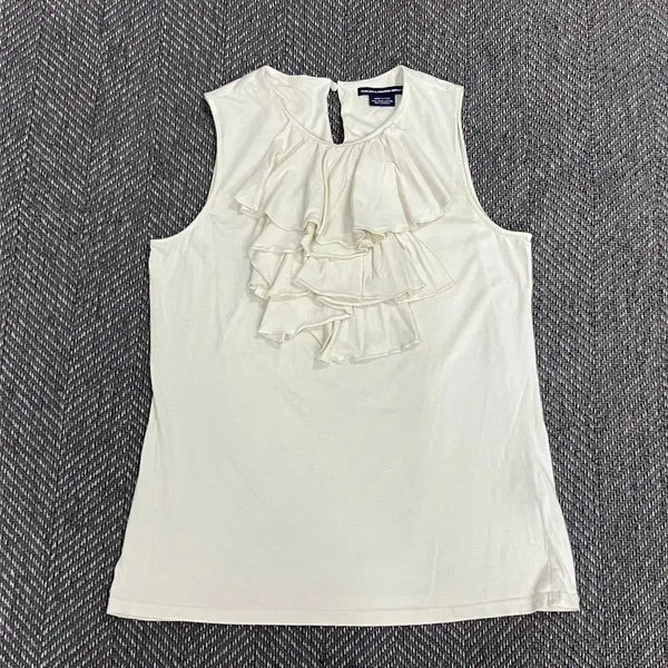 [BUNJANG] Ralph Lauren Sport Ruffle Sleeveless Top / 랄프로렌 스포츠 러플 슬리브리스 v5360