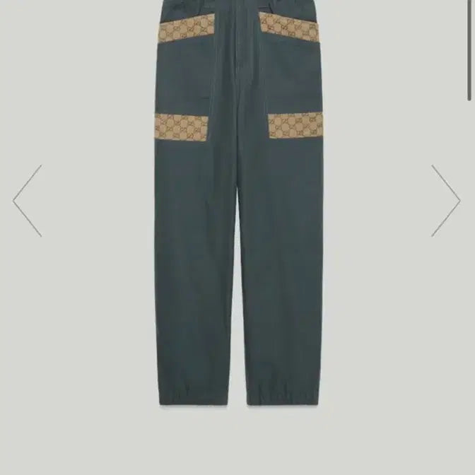 [BUNJANG] Gucci GG Insert Cotton Canvas Pants Size 50 / 50/ 구찌 GG 인서트 코튼 캔버스 팬츠