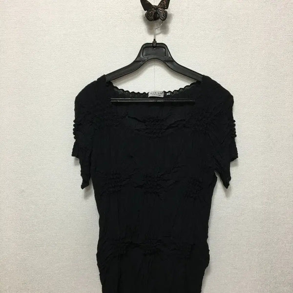 [BUNJANG] Mariani Italy Pleated T-Shirt / 이태리 마리아니 플리츠 주름 티셔츠