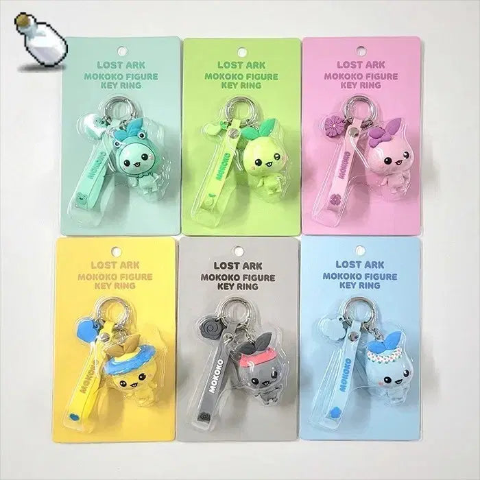 [BUNJANG] Mokoko Figure Keyring Set (6 Types, Sealed) / 모코코 피규어 키링 6종 세트 (미개봉)
