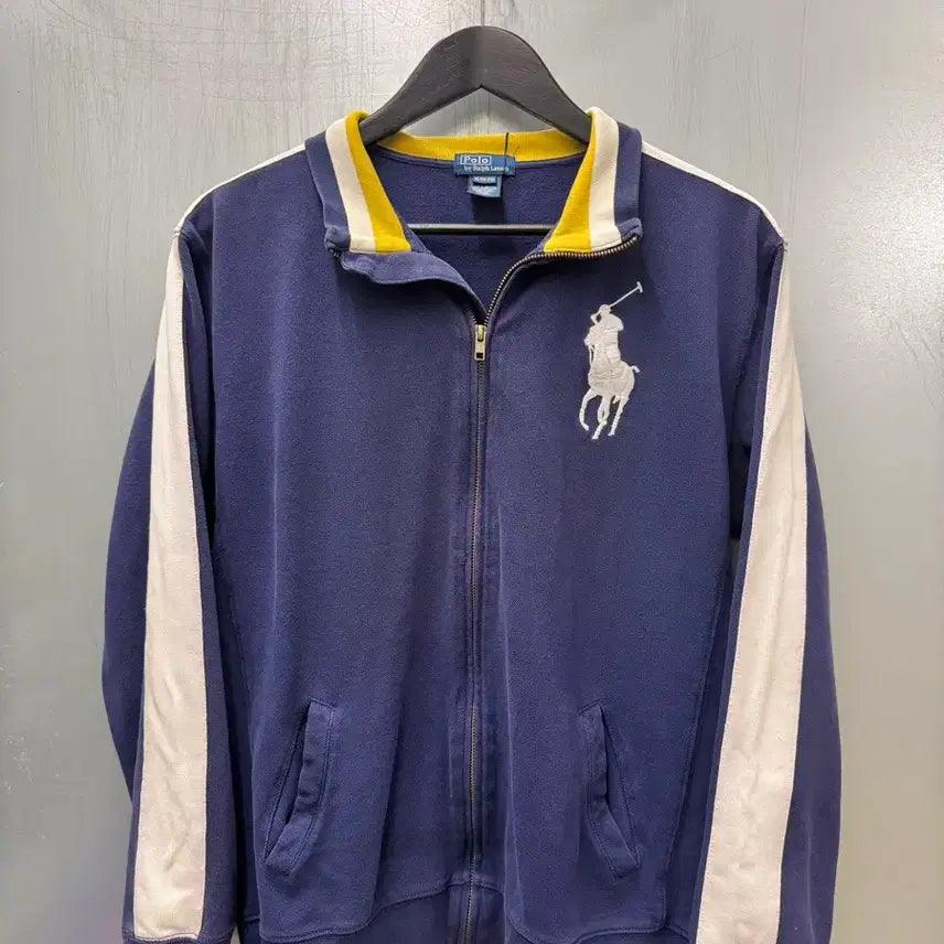 [BUNJANG] Polo Ralph Lauren Boys Big Pony Color Block Track Zip-Up Navy / Polo 폴로 랄프로렌 보이즈라인 네이비 색상 빅포니 배색 트랙 집업