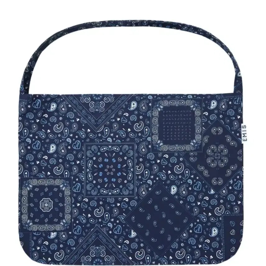 [BUNJANG] EMIS Logo Paisley Eco Bag Navy / 이미스 로고 페이즐리 네이비 (백화점 새상품)