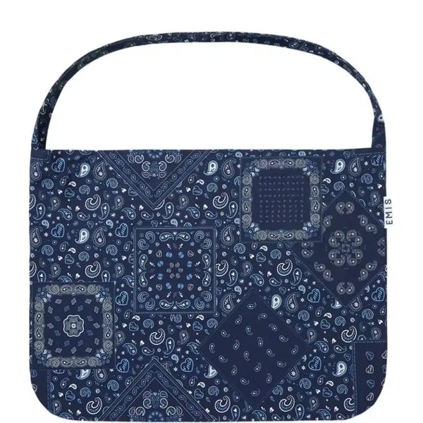 [BUNJANG] EMIS Logo Paisley Eco Bag Navy / 이미스 로고 페이즐리 네이비 (백화점 새상품)