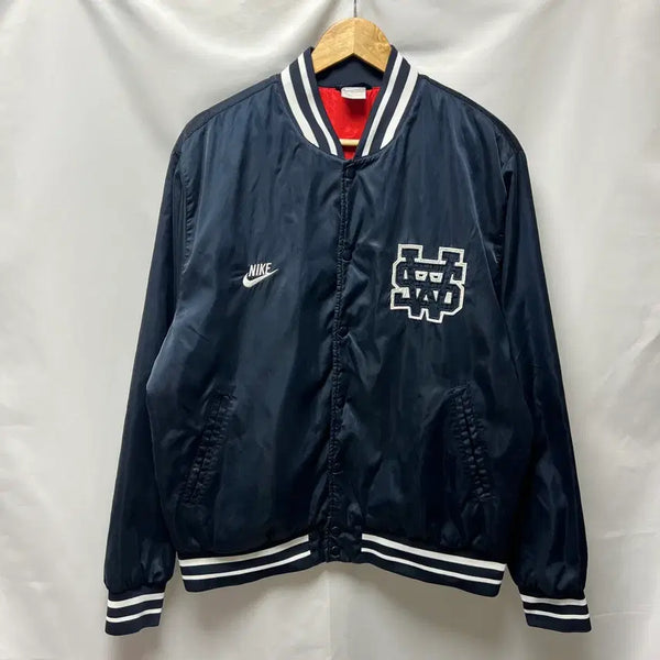 [BUNJANG] Nike Sportswear Swoosh Varsity Jacket Navy 2XL / [정품/2XL] 나이키 스포츠웨어 스우시 네이비 바시티자켓