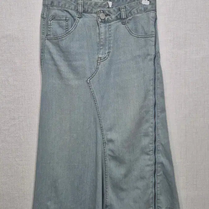 [BUNJANG] Ozcecon Denim Long Skirt Light Wash / 오즈새컨 데님 롱 스커트 연청