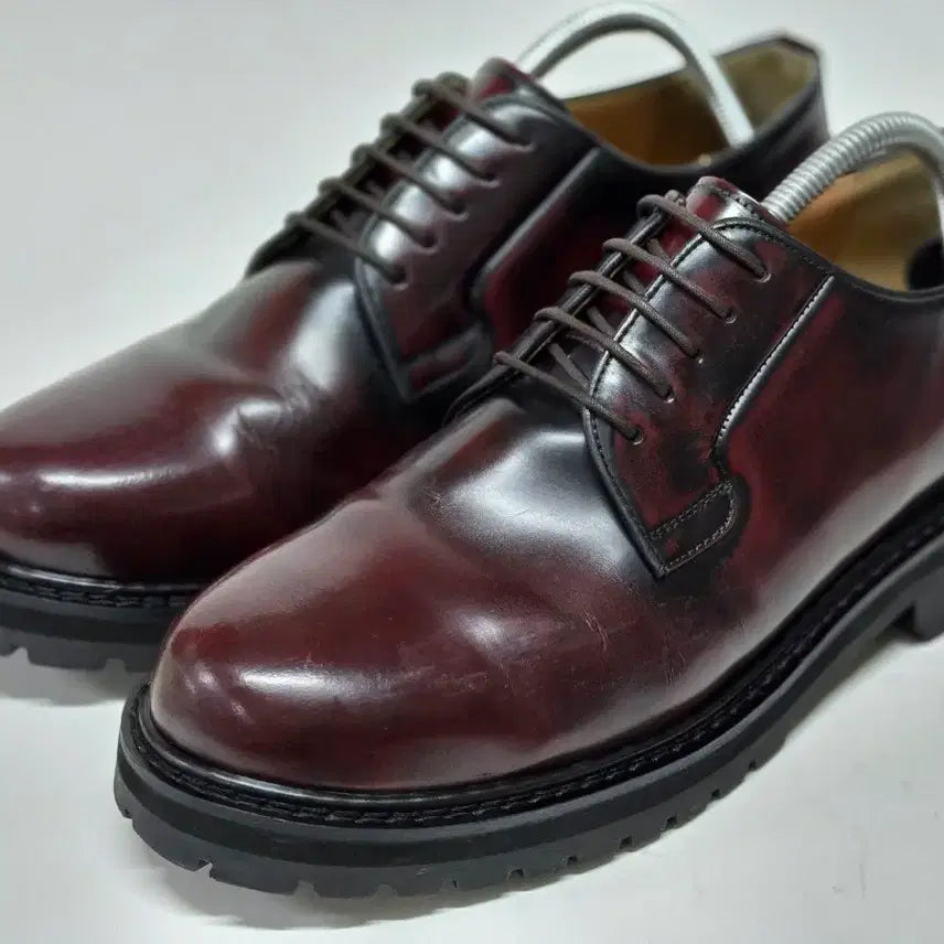 [BUNJANG] SHOE XCUS Burgundy Leather Derby Shoes (Mint Condition) / [270] 슈커스(SHOE XCUS) 버건디 가죽 더비 슈즈 (상태최상)