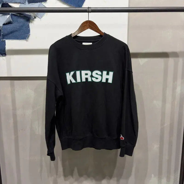 [BUNJANG] KIRSH Spellout Embroidered Sweatshirt Long Sleeve T-Shirt / (95) 키르시 스펠아웃 자수 맨투맨 긴팔티